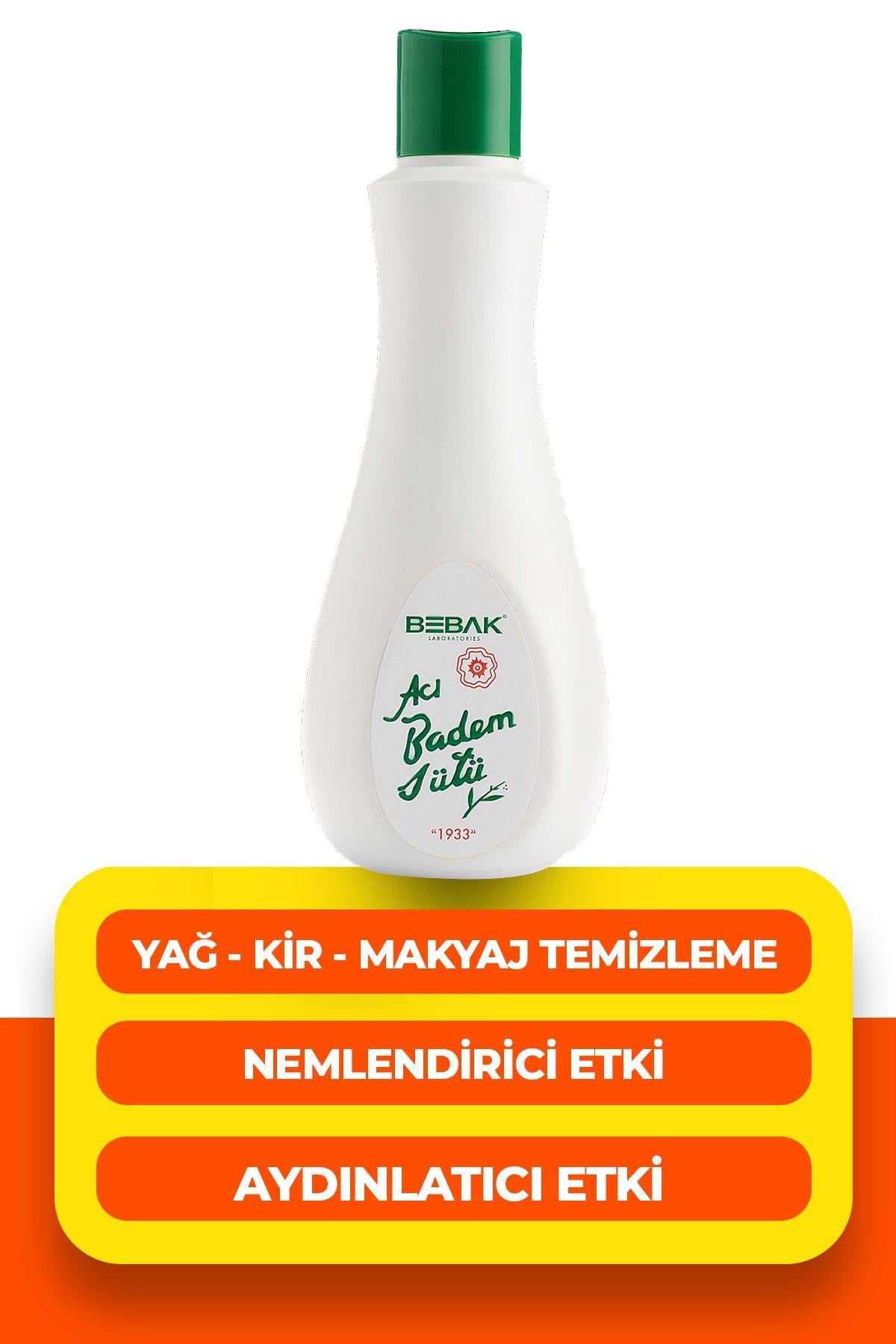 Bebak Acı Badem Cilt Ve Makyaj Temizleyici Nemlendirici Bakım Sütü 215 ml