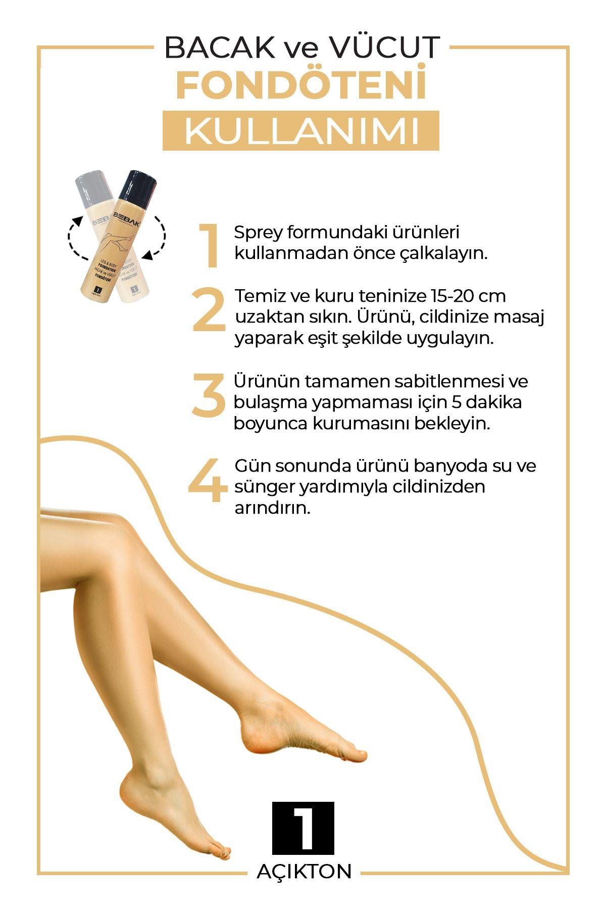 Bebak Bacak Fondöteni No:1 Light Açık Ton 75 ml