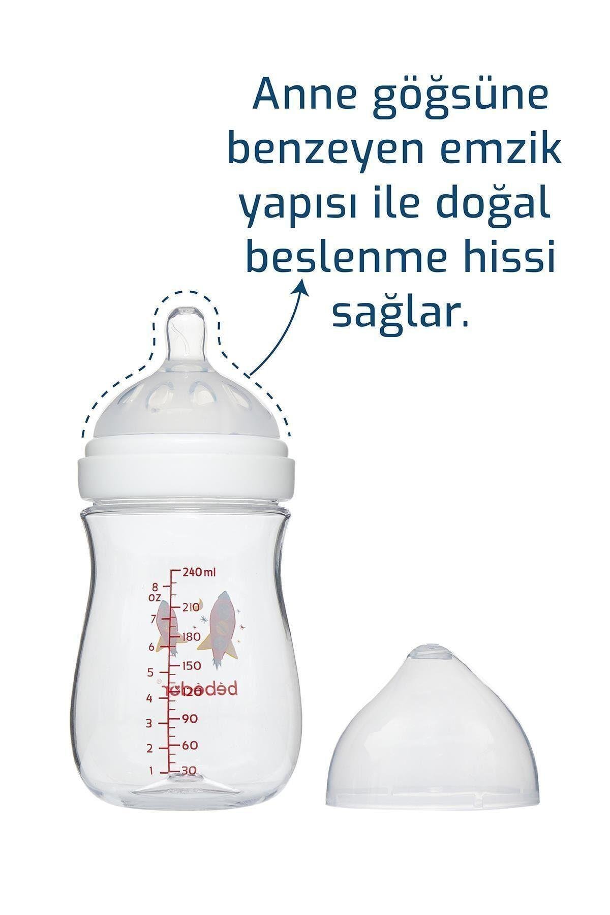 Bebedor Geniş Ağız Antikolik Tritan Biberon 240ml 6ay 95302