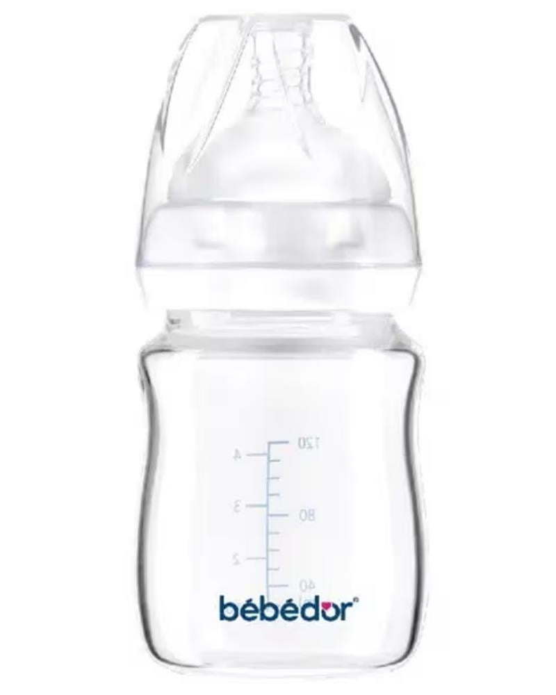 Bebedor Geniş Ağızlı Isıya Dayanıklı Cam Biberon 120ml 50301