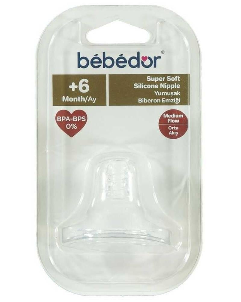 Bebedor Yumuşak Biberon Emziği Orta Akış kod 332 6 Ay