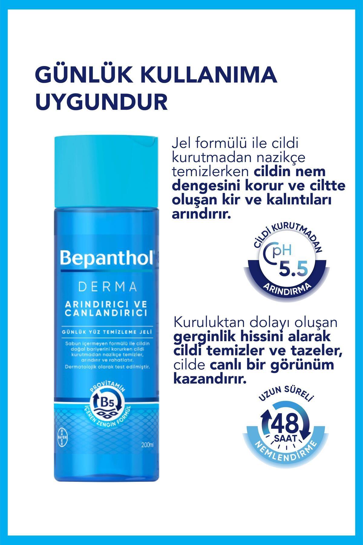 Bepanthol Derma Arındırıcı & Canlandırıcı Günlük Yüz Temizleme Jeli200 ml