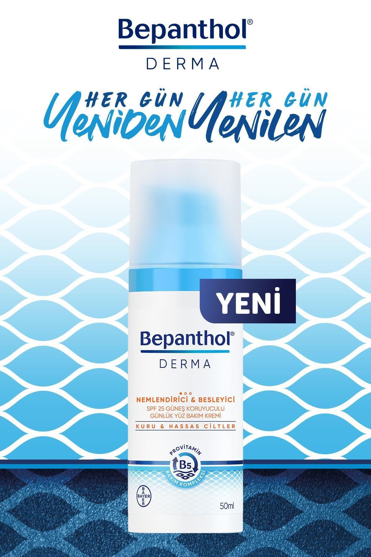 Bepanthol Derma Nemlendirici & Besleyici Spf25 Güneş Koruyuculu Günlük Yüz Bakım Kremi - Kuru hassas