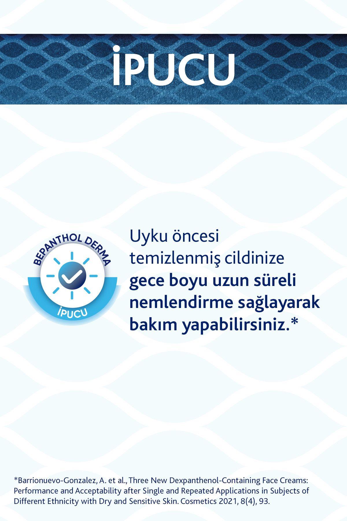Bepanthol Derma Yoğun Nemlendirici Gece Yüz Bakım Kremi 50ml