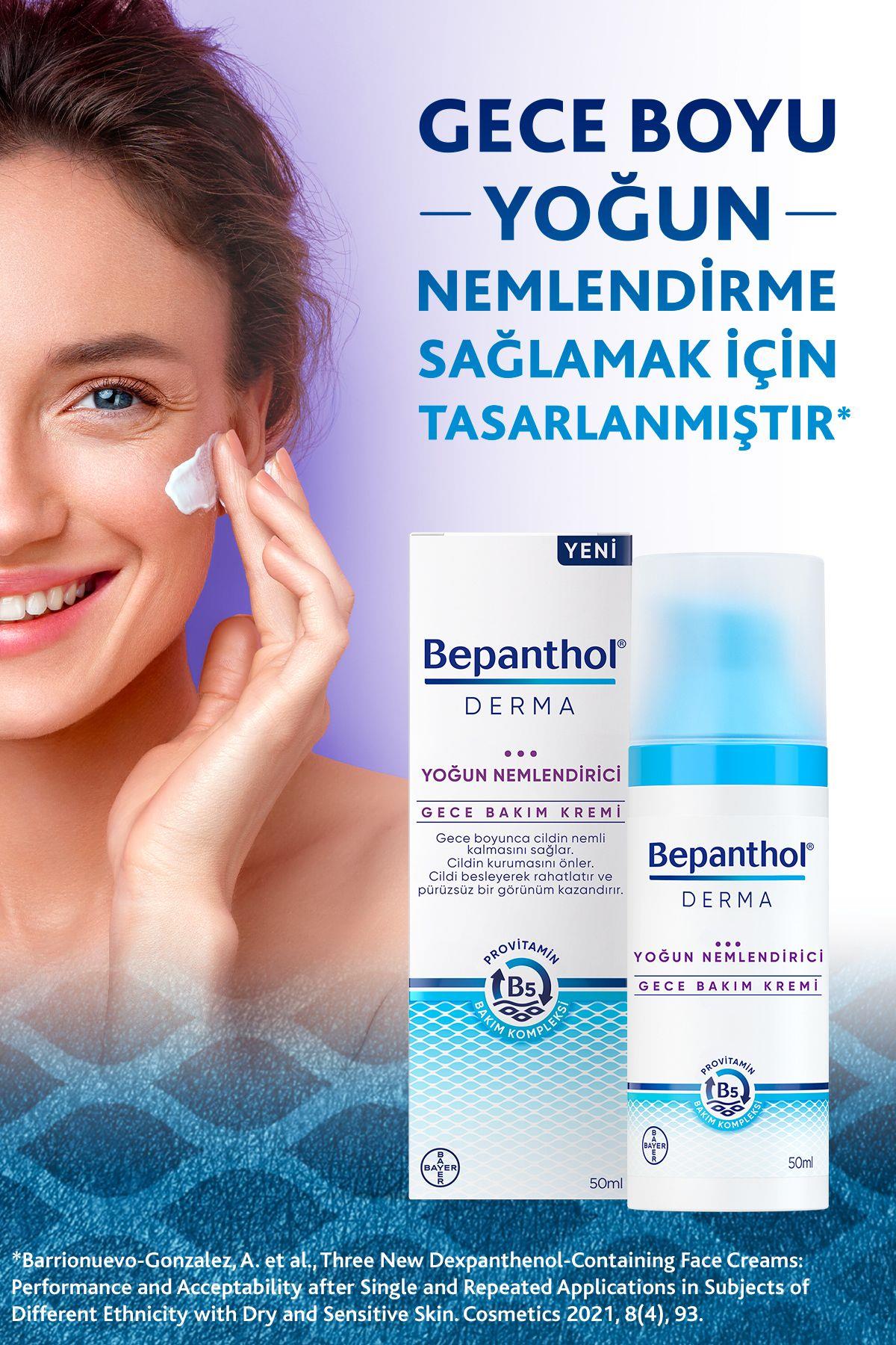 Bepanthol Derma Yoğun Nemlendirici Gece Yüz Bakım Kremi 50ml