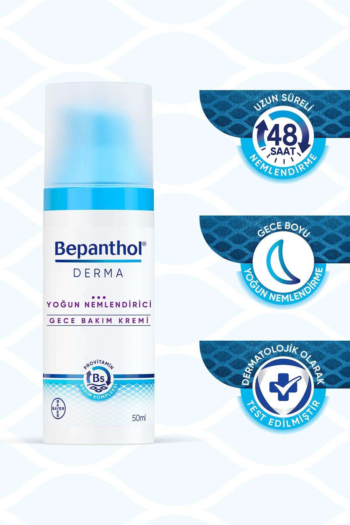 Bepanthol Derma Yoğun Nemlendirici Gece Yüz Bakım Kremi 50ml