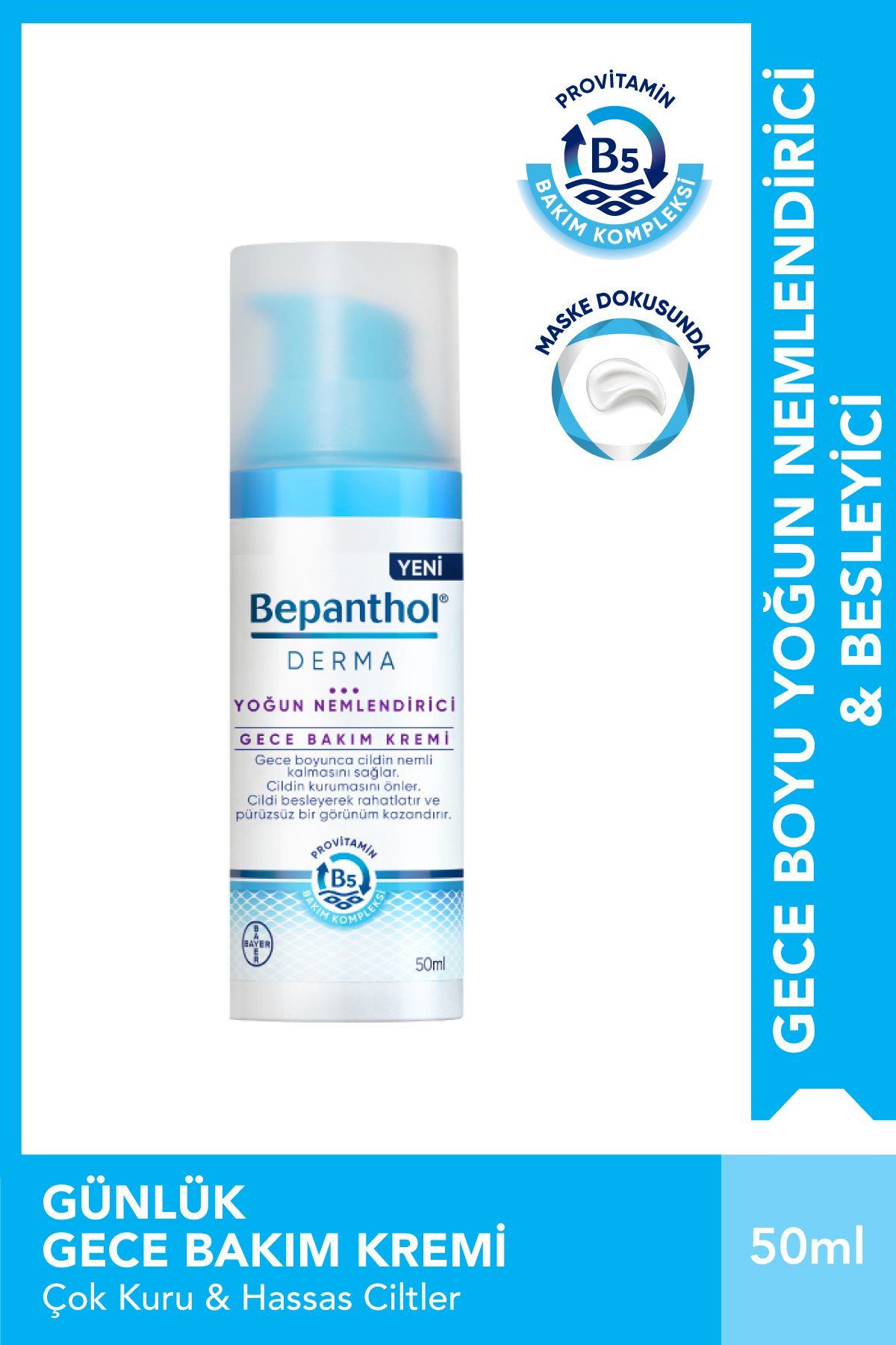 Bepanthol Derma Yoğun Nemlendirici Gece Yüz Bakım Kremi 50ml