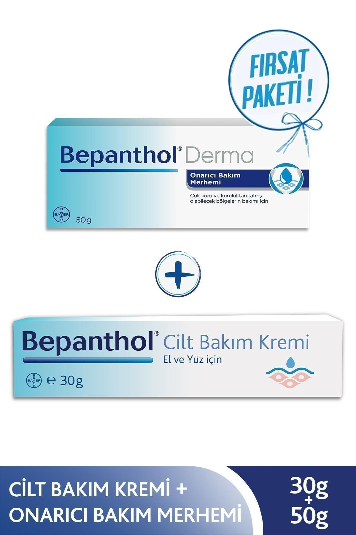 Bepanthol Onarıcı Bakım Merhemi 50gr & Cilt Bakım Kremi 30gr L Tüm Cilt Tiplerine Uygun-el Ve Günlük Yüz Bakım