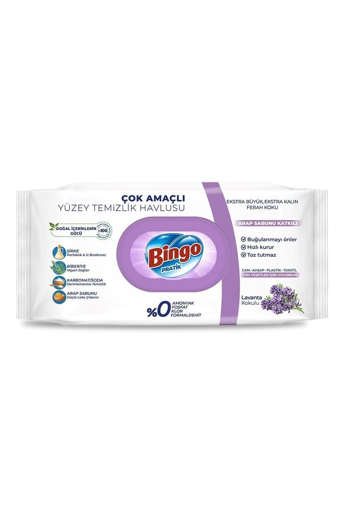 Bingo Yüzey Temizleme Havlusu Lavanta Kokulu 96 Adetli 1 Paket