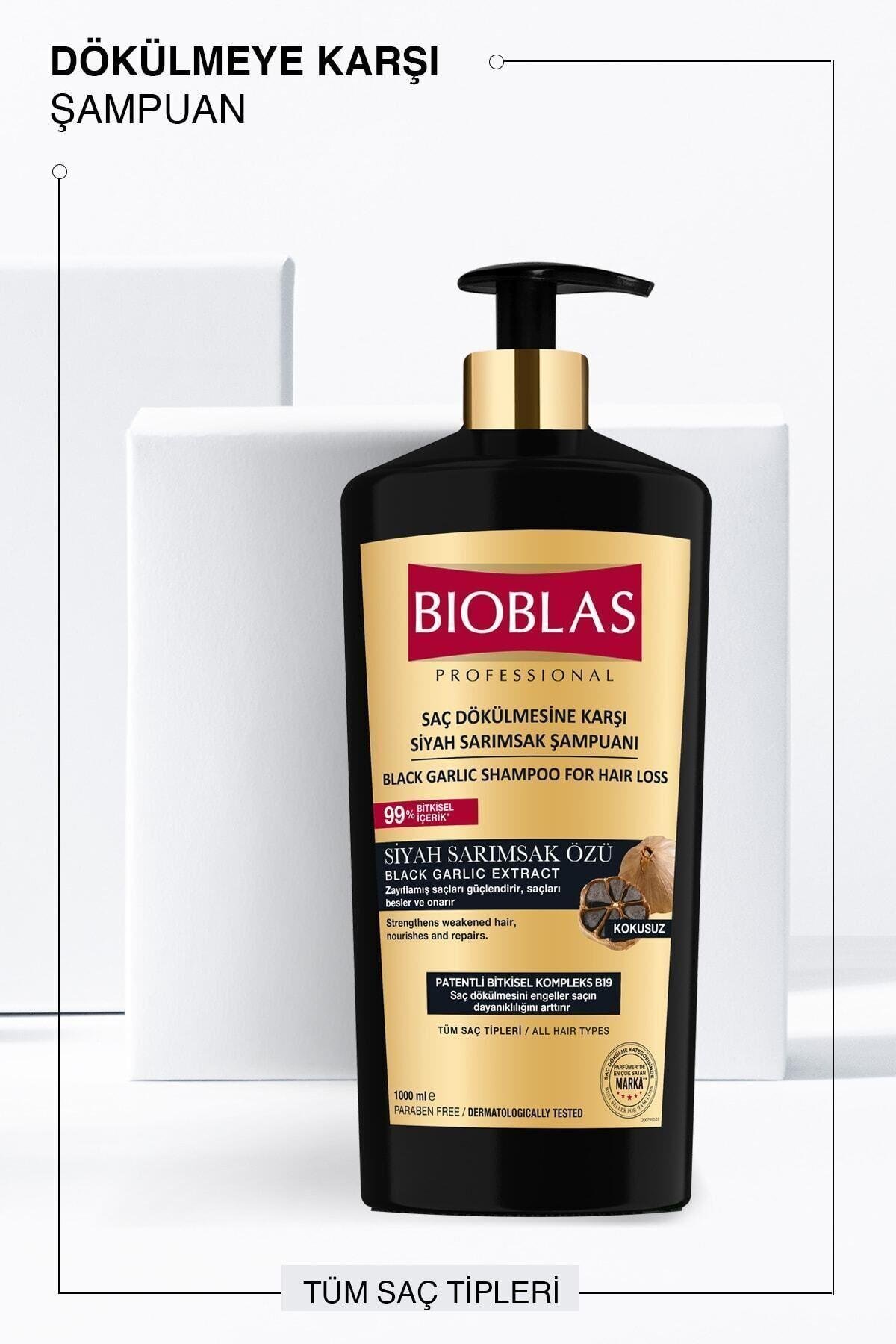 Bioblas Siyah Sarımsak Şampuanı 1000 Ml Saç Dökülmesine Karşı Yoğun Förmül