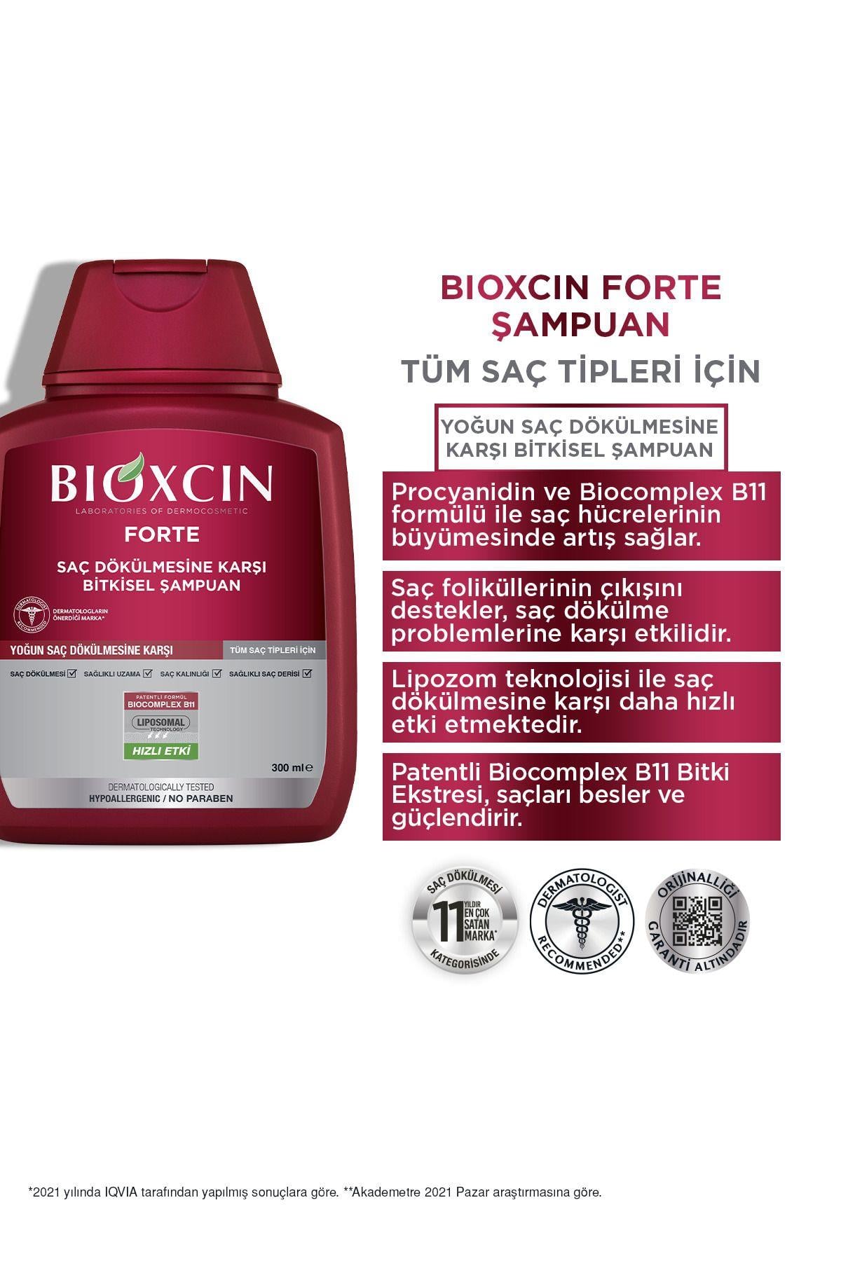 Bioxcin Forte 300 ml 3 Al 2 Öde Şampuan - Yoğun Dökülme Şampuanı