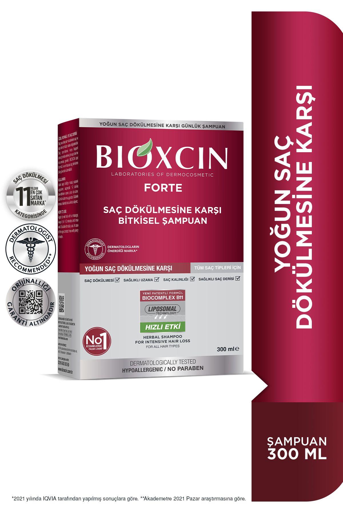 Bioxcin Forte 300 ml Şampuan - Yoğun Dökülme Şampuanı Tüm Saç Tipleri