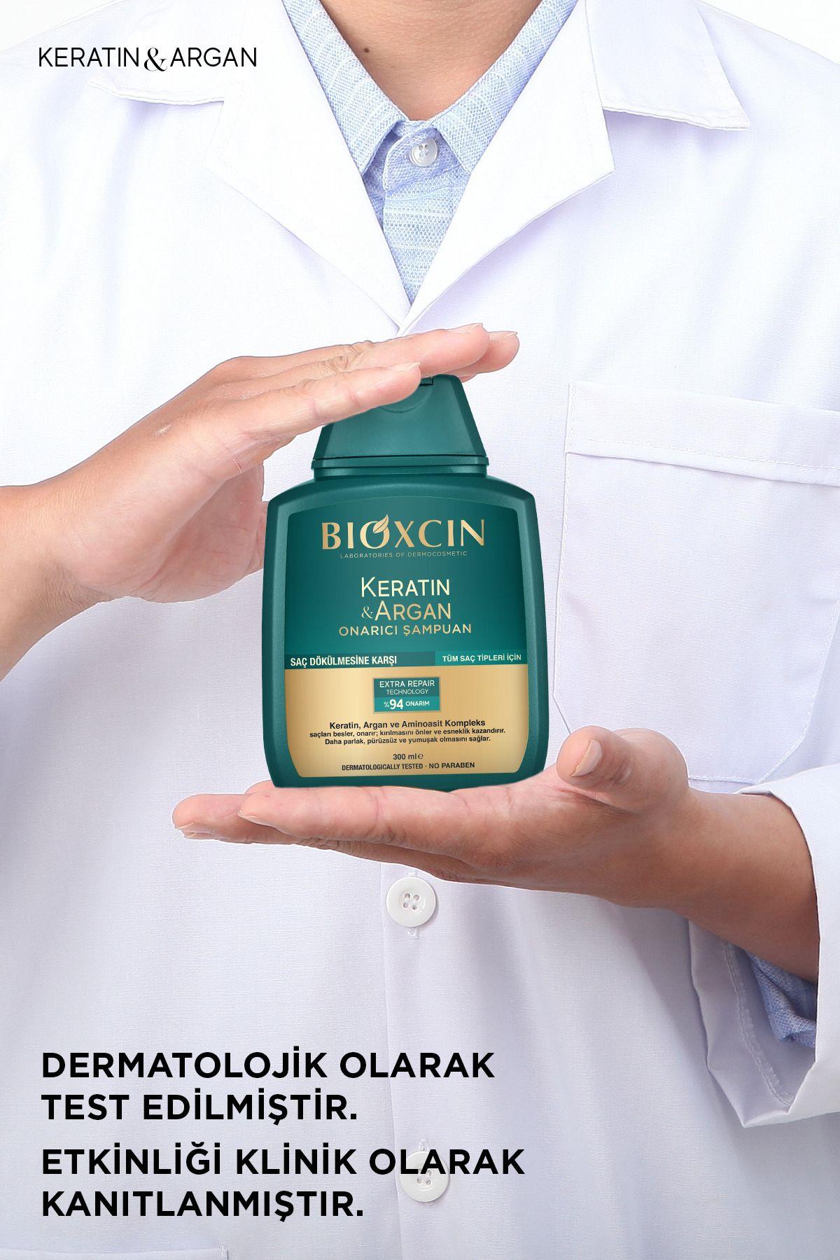 Bioxcin Keratin & Argan Onarıcı Bakım Şampuan 300 ml - Yıpranmış Ve Hassas Saçlar