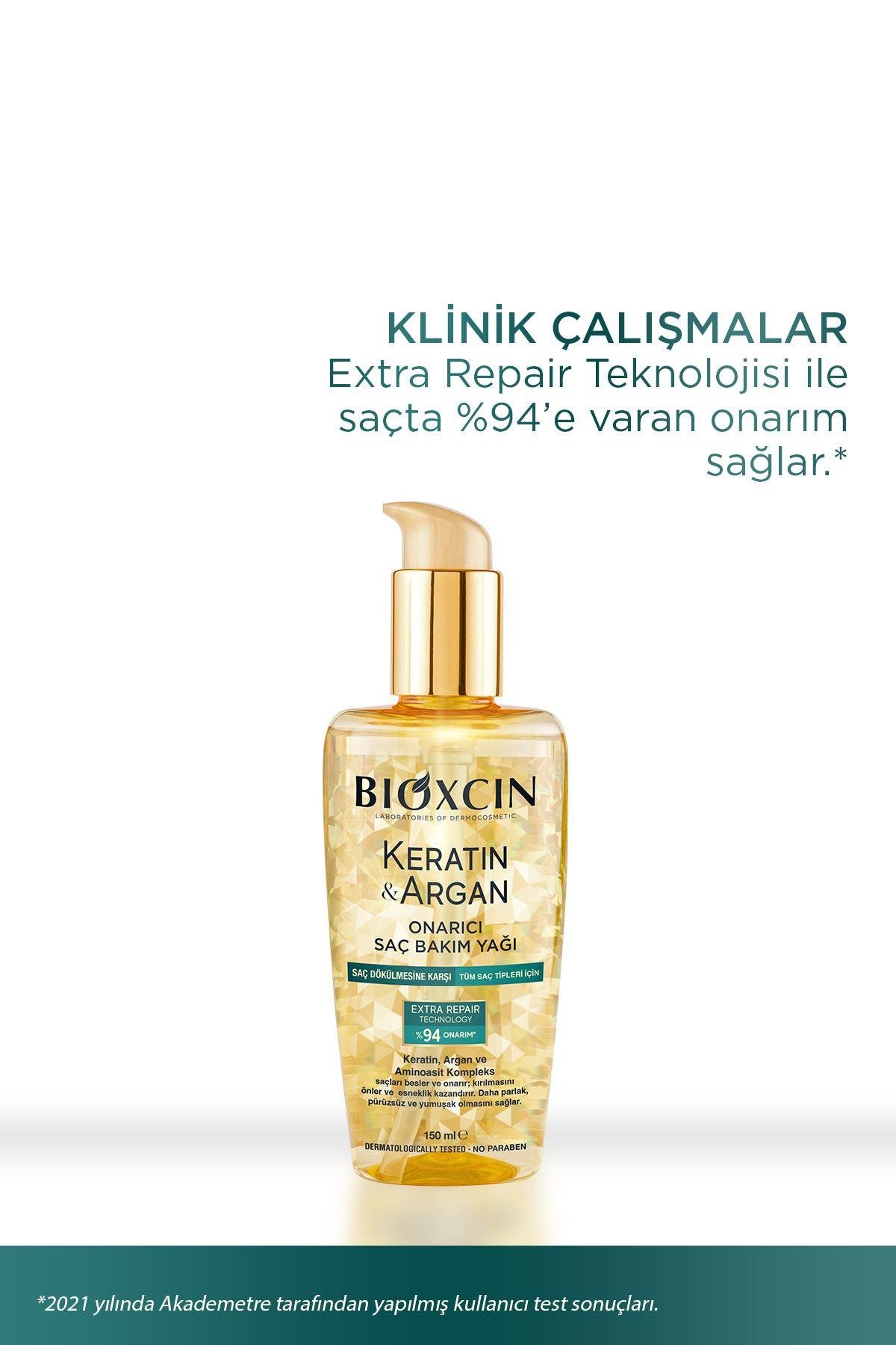 Bioxcin Keratin & Argan Onarıcı Bakım Yağı 150 Ml - Yıpranmış Ve Hassas Saçlar