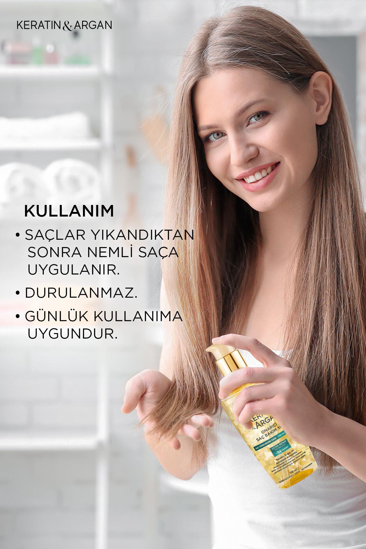 Bioxcin Keratin & Argan Onarıcı Bakım Yağı 150 Ml - Yıpranmış Ve Hassas Saçlar