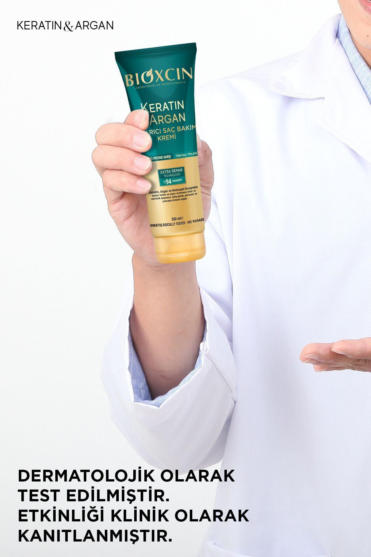 Bioxcin Keratin & Argan Onarıcı Saç Bakım Kremi 250 ml  - Yıpranmış Ve Hassas Saçlar
