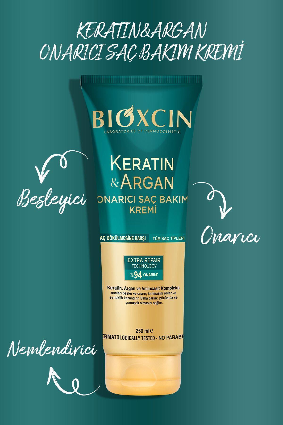 Bioxcin Keratin & Argan Onarıcı Saç Bakım Kremi 250 ml  - Yıpranmış Ve Hassas Saçlar
