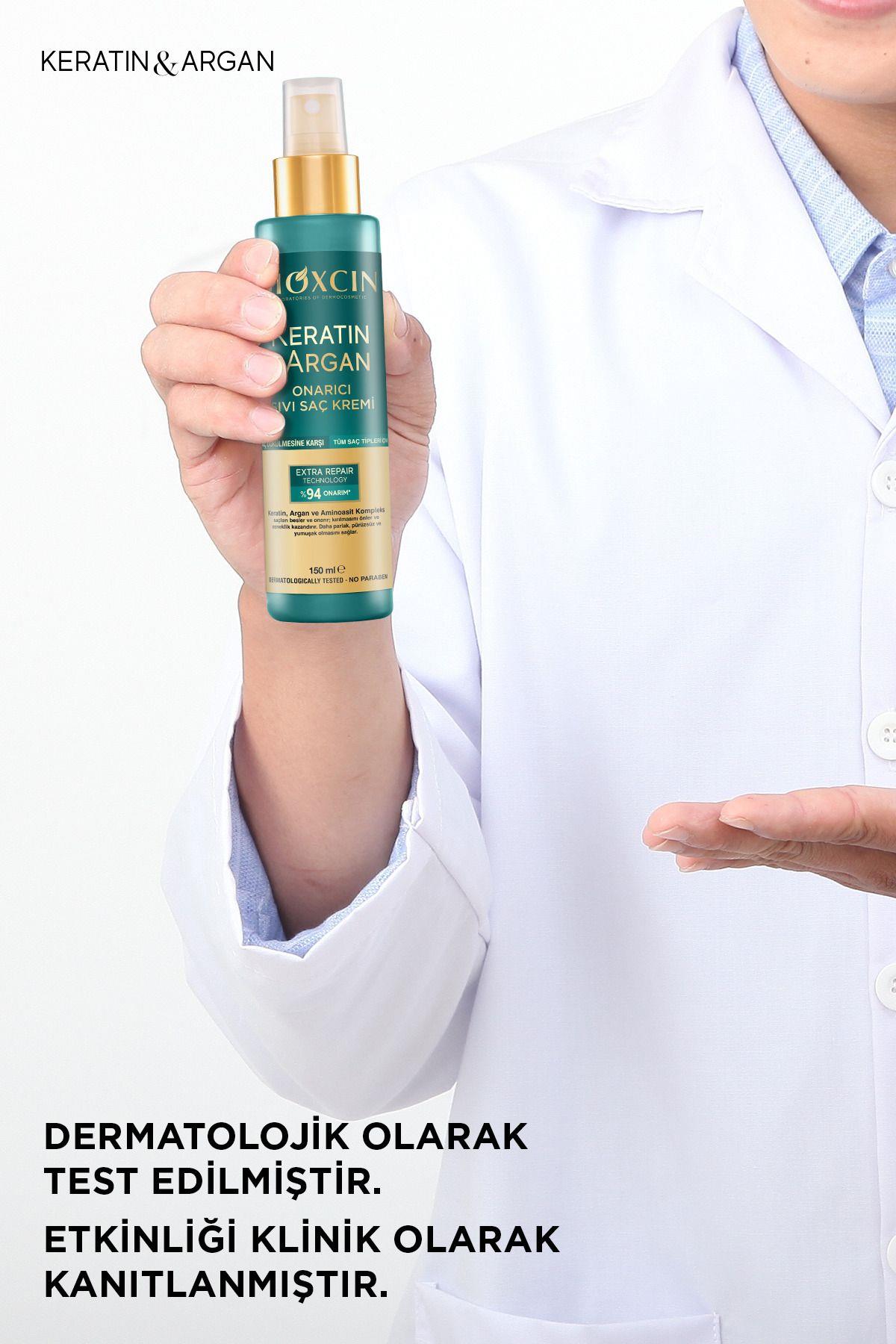 Bioxcin Keratin & Argan Onarıcı Sıvı Saç Bakım Kremi 150 ml - Yıpranmış Ve Hassas Saçlar