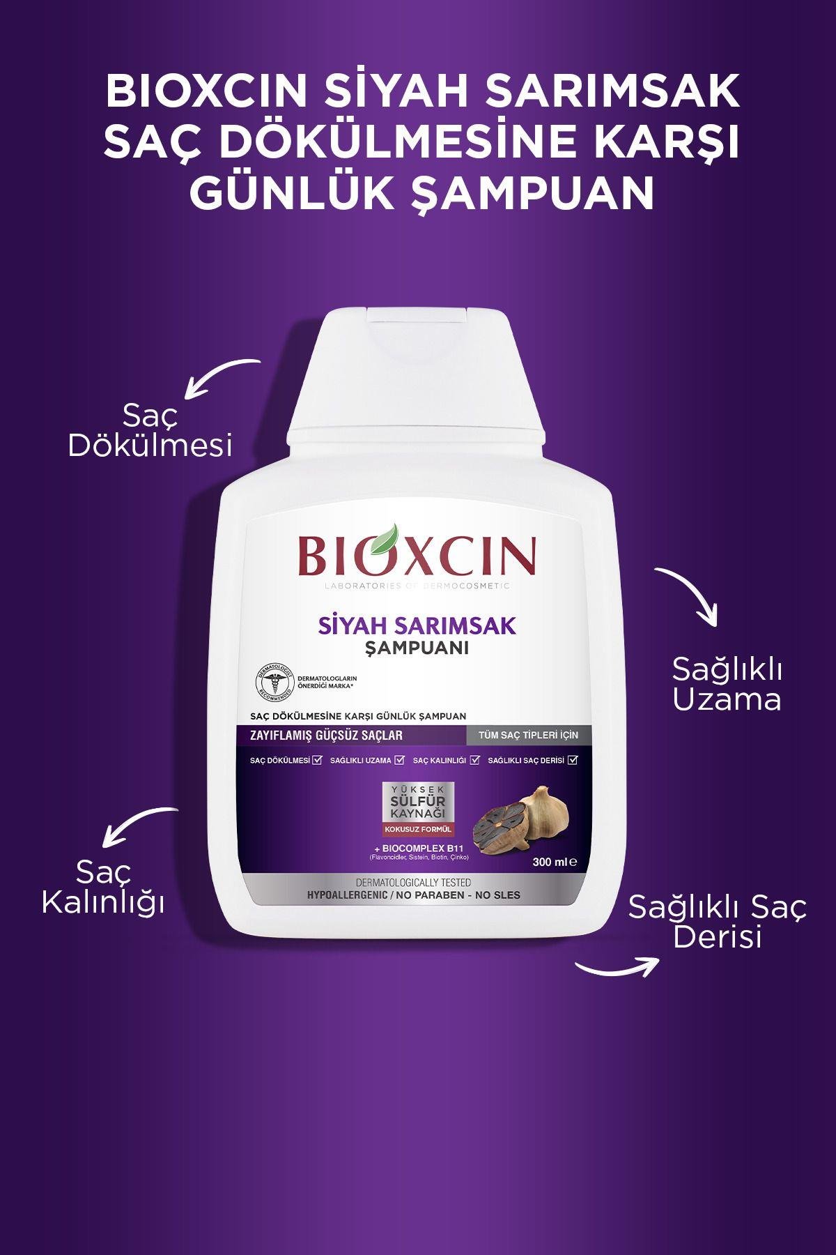Bioxcin Siyah Sarımsak Şampuanı 300 Ml - Dökülme ve İncelme Karşıtı Şampuan