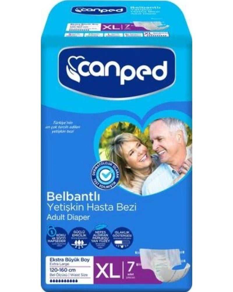 Canped Hasta Bezi Belbantlı Tekstil Extra Large 7'li
