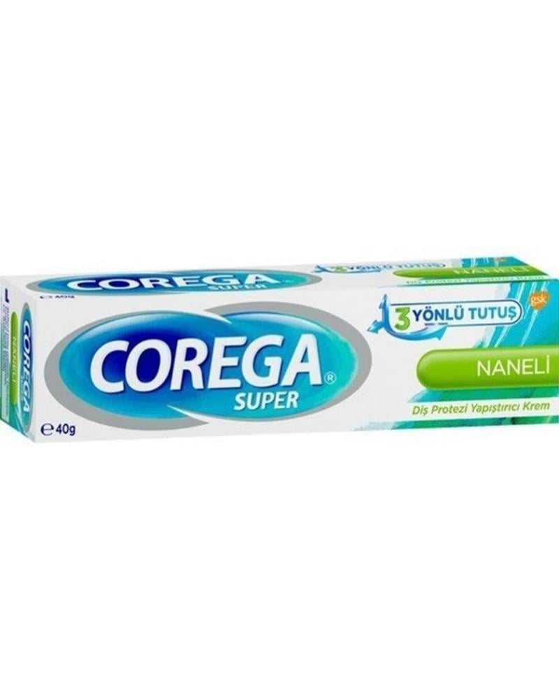 Corega Süper Protez Yapıştırıcı Krem Naneli 40gr