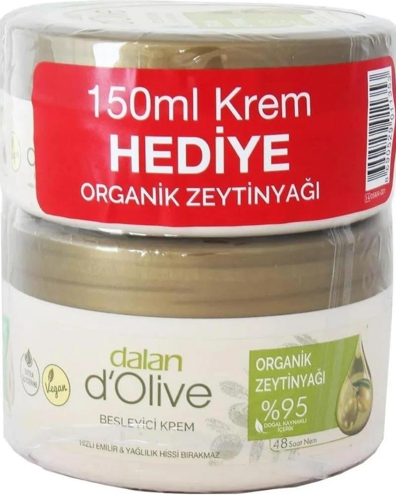 Dalan D'olive Besleyici Organik Zeytinyağlı Kremi 250 ml 150 ml Hediye
