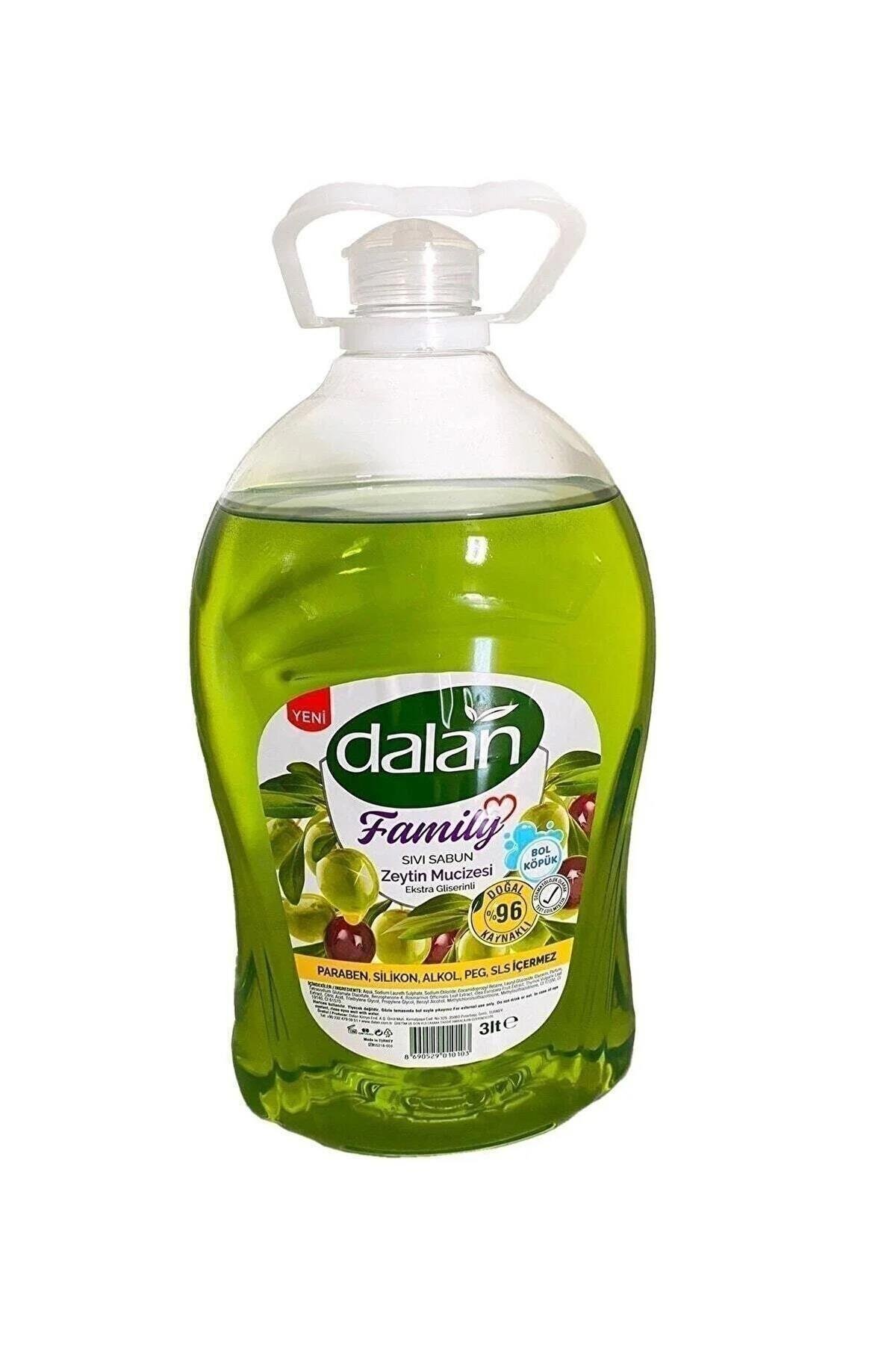 Dalan Sıvı Sabun 3 L. Zeytin Mucizesi Paraben, Silikon, Alkol, Peg, Sls Içermez