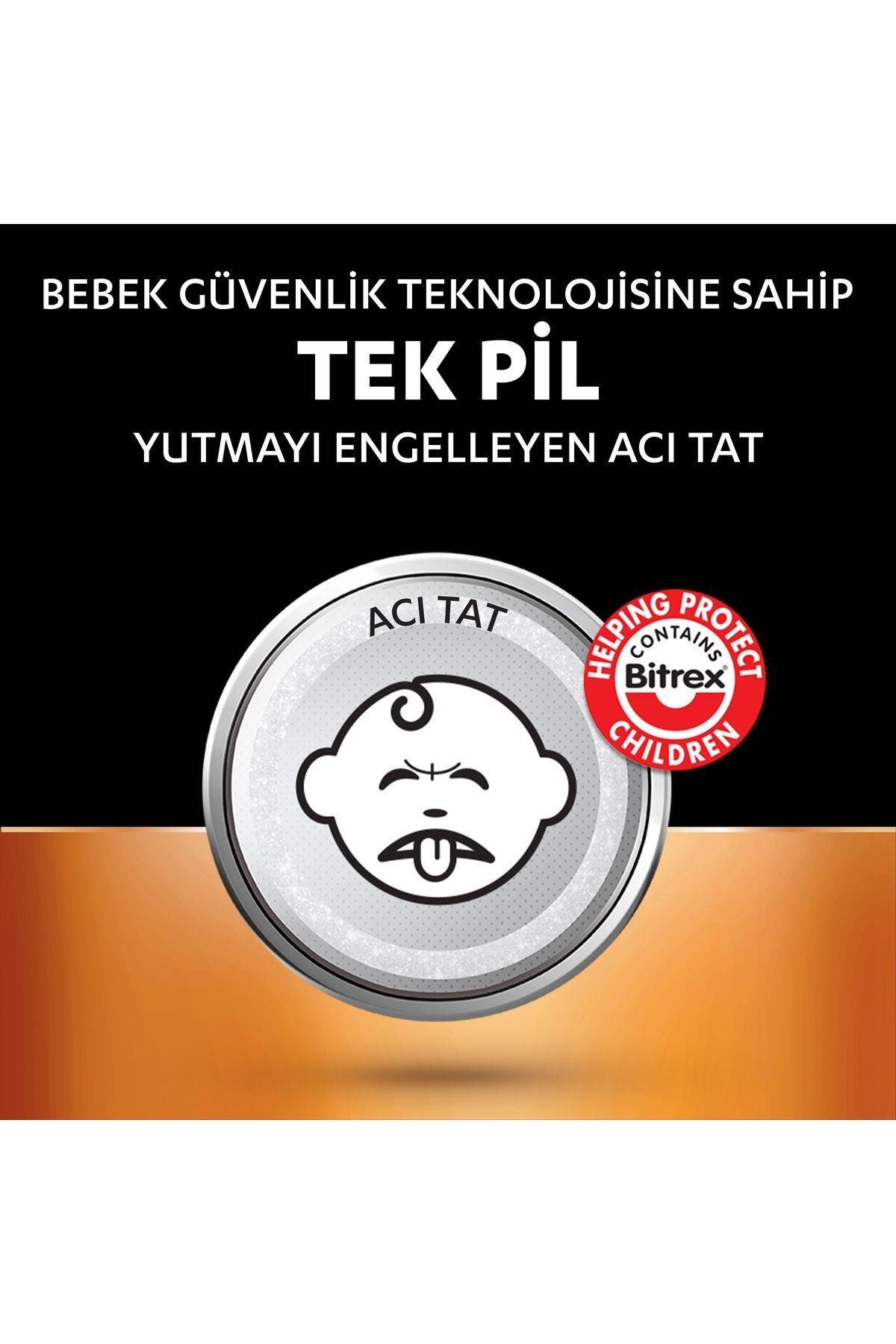 Duracell CR 2032 Lityum Düğme Pil (2’li paket) 3V, (CR2032)