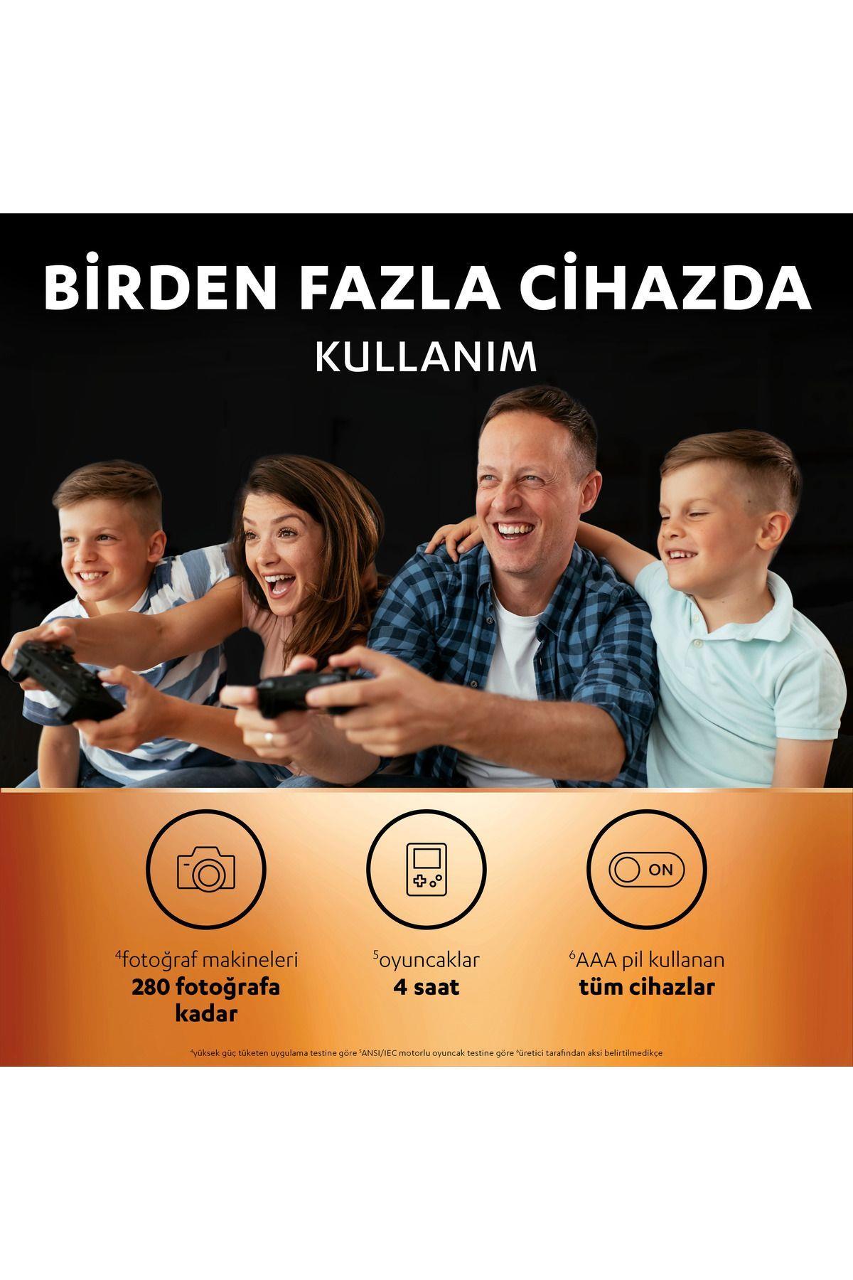 Duracell Şarj Edilebilir AAA İnce Kalem Pil (2'li Paket), 750 mAh NiMH, 1000 şarj döngüsü,