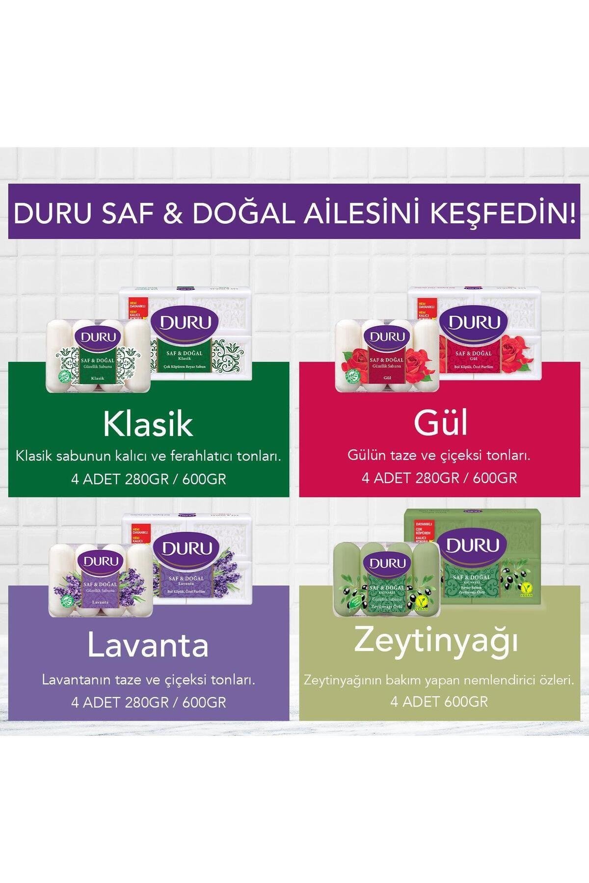 Duru Güzellik Sabunu Saf&Doğal Zeytinyağlı Eco 4x70gr