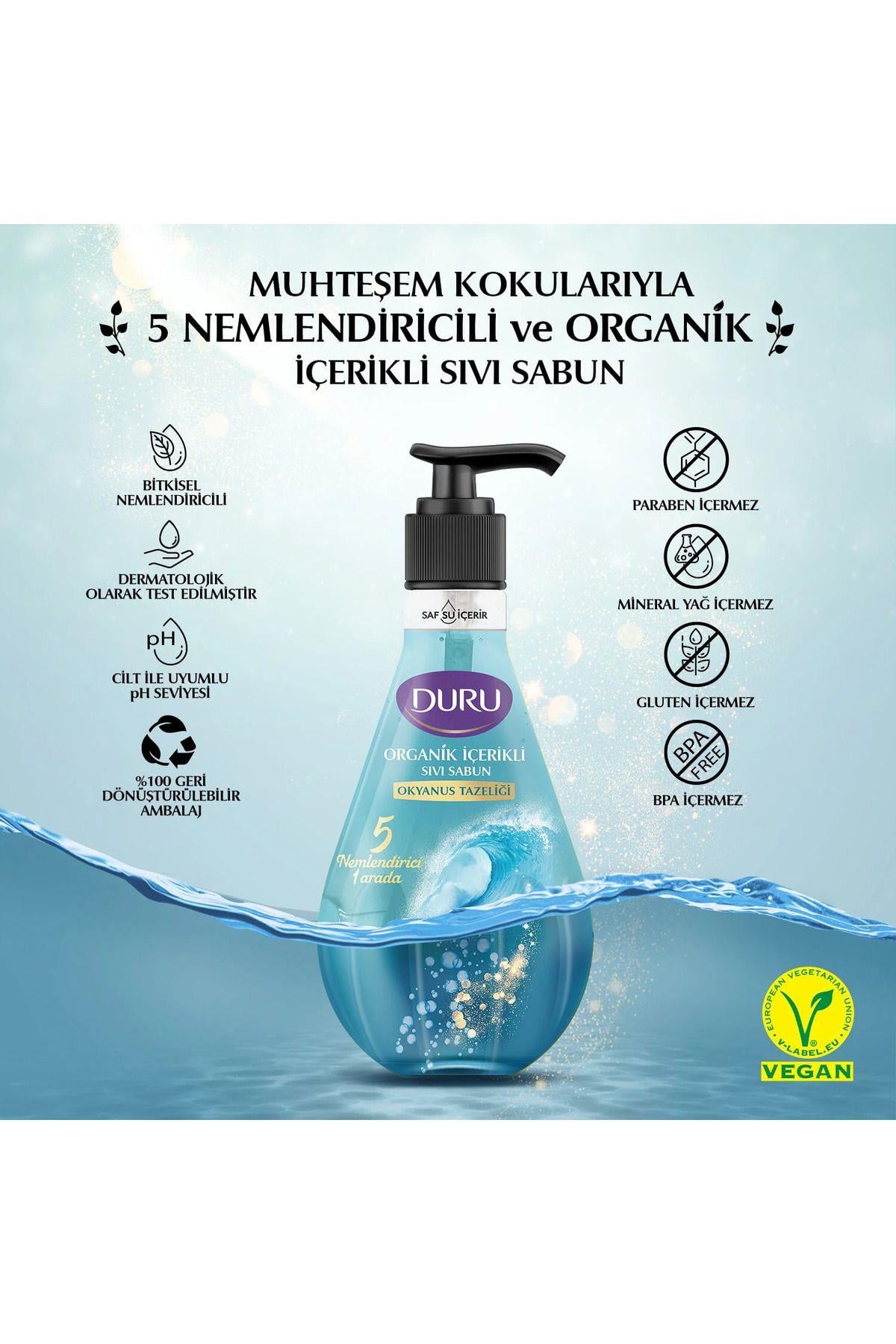 Duru Organik Içerikli Tazeliği Sıvı Sabun 500ml,okyanus