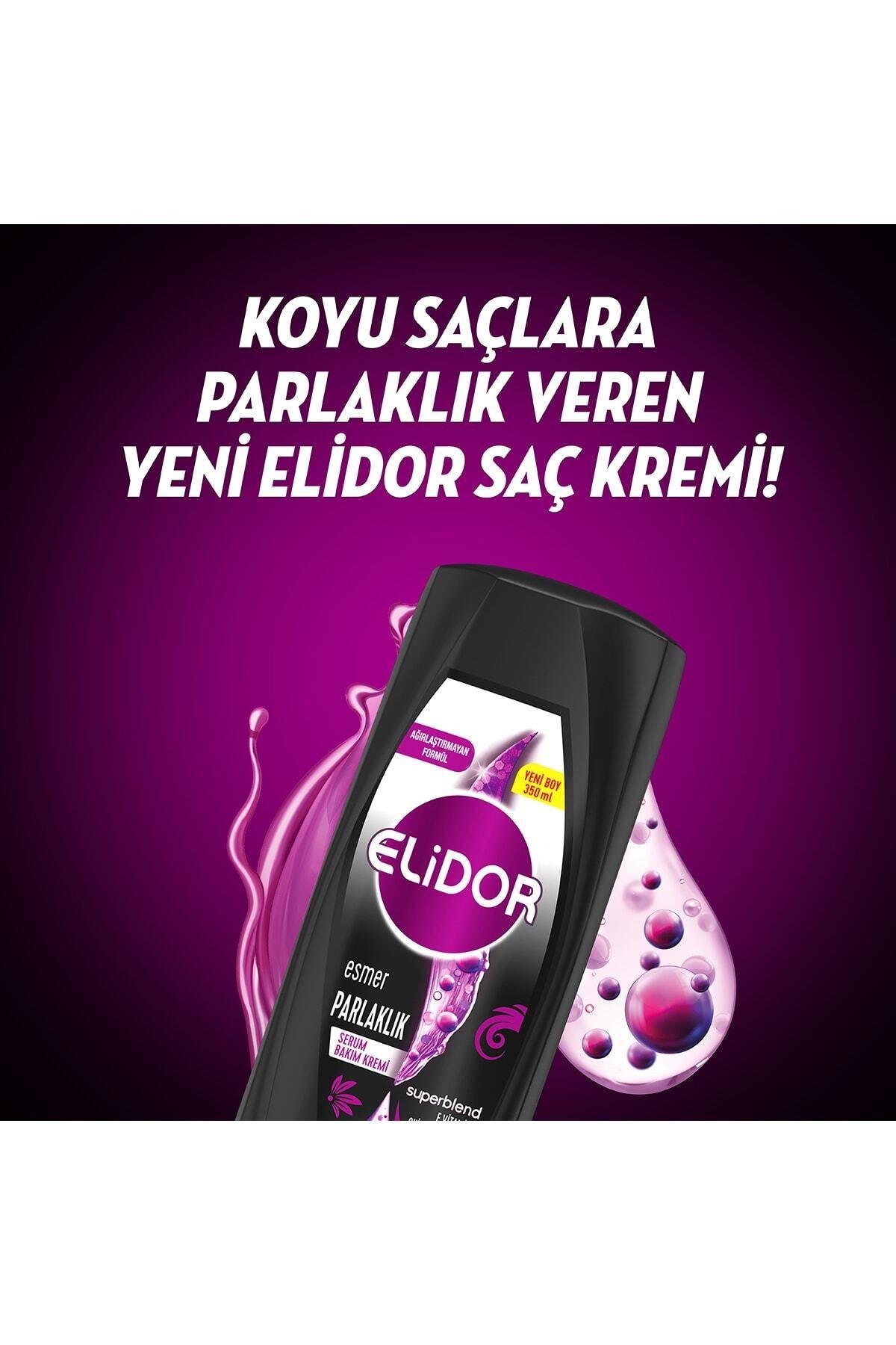 Elidor Superblend Serum Saç Bakım Kremi Esmer Parlaklık E Vitamini Chia Tohumu Yağı Keratin 350 Ml