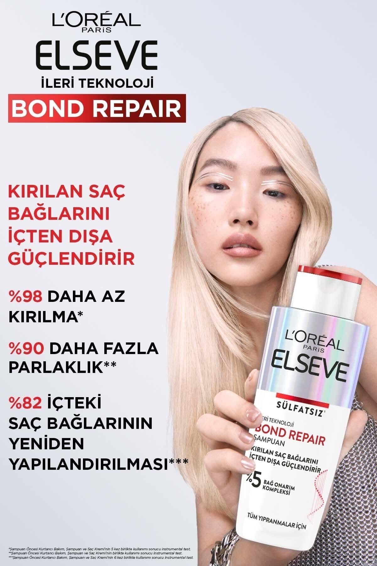 ELSEVE Bond Repair Tüm Yıpranmalar Için Saç Bağlarını Güçlendirici Şampuan 200ml