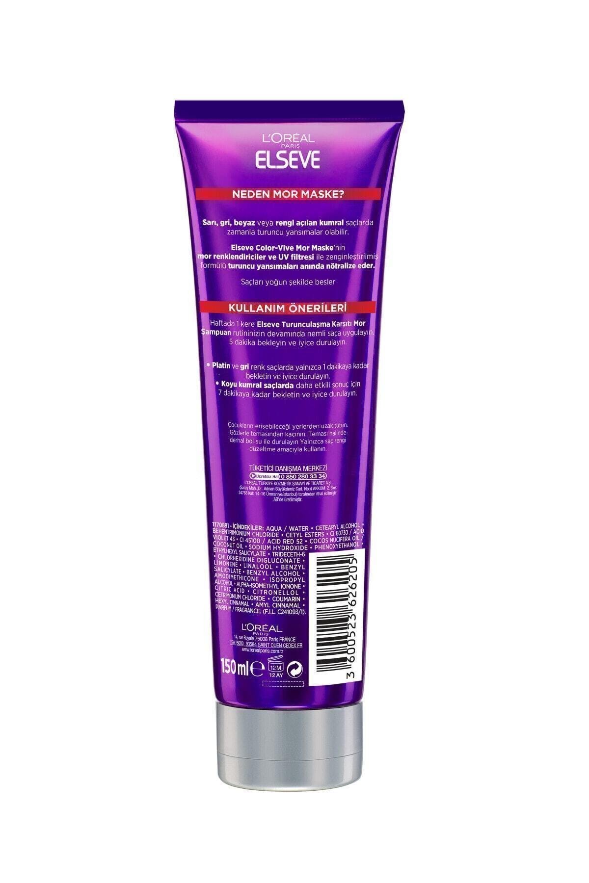 ELSEVE Color-vive Purple Maske Silver Mor Maske 150 ml