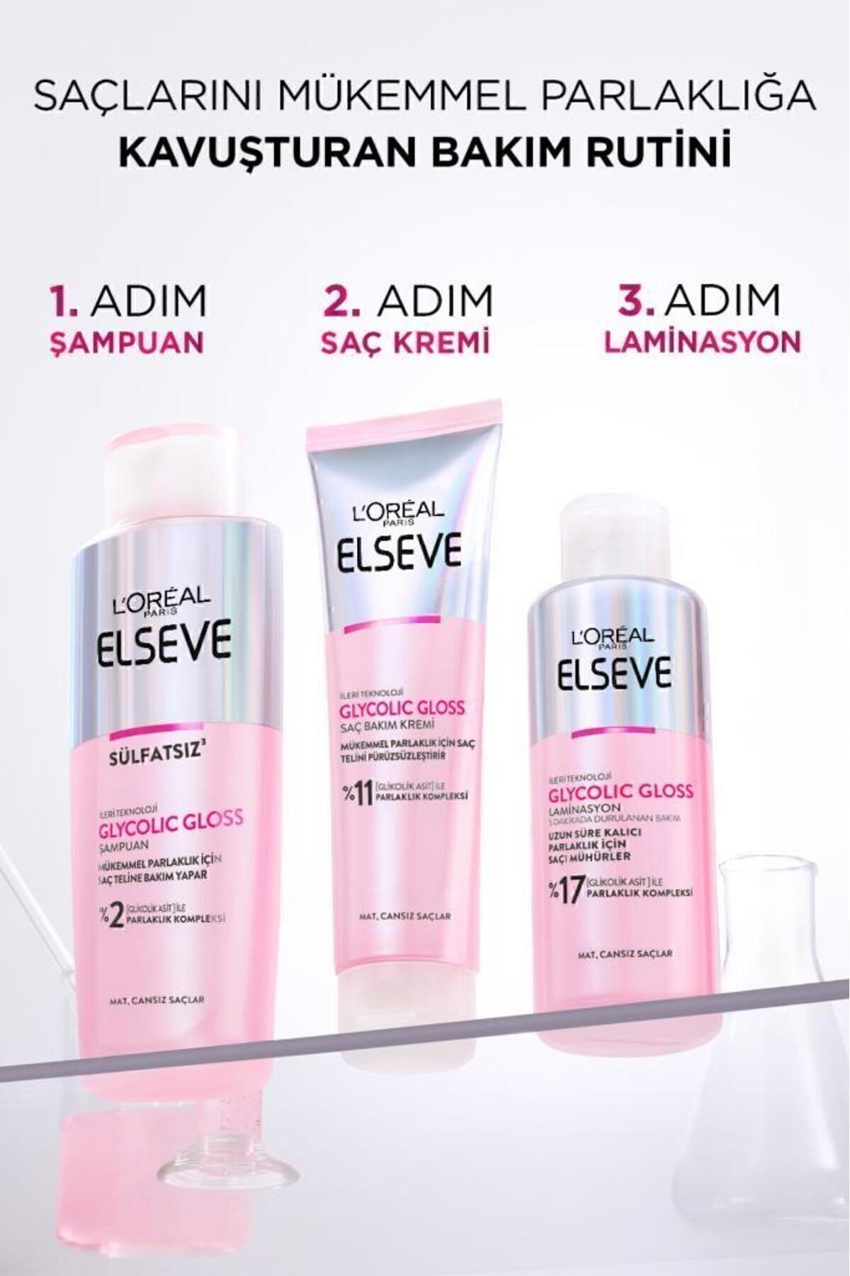 ELSEVE Glycolic Gloss Mükemmel Parlaklık için Bakım Yapan Şampuan [Glikolik Asit] 200ml