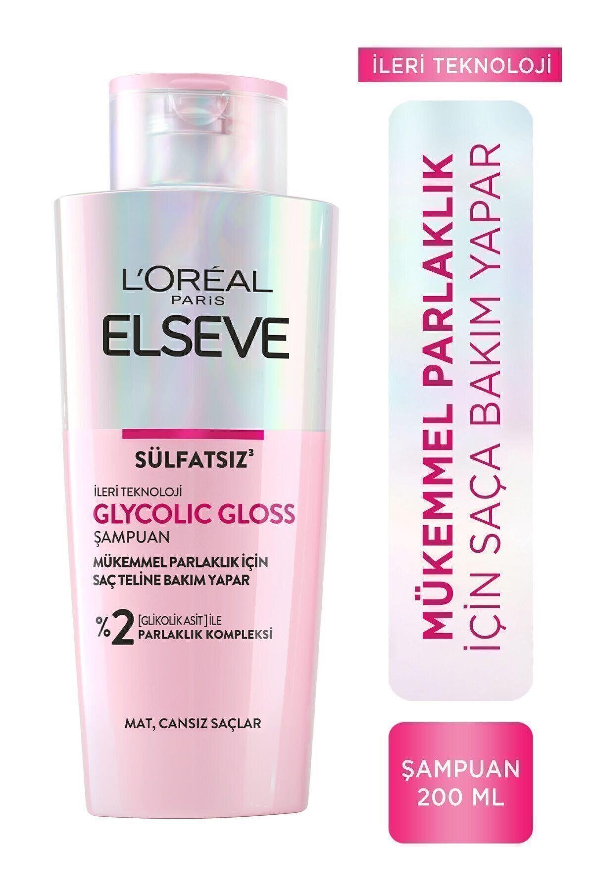 ELSEVE Glycolic Gloss Mükemmel Parlaklık için Bakım Yapan Şampuan [Glikolik Asit] 200ml