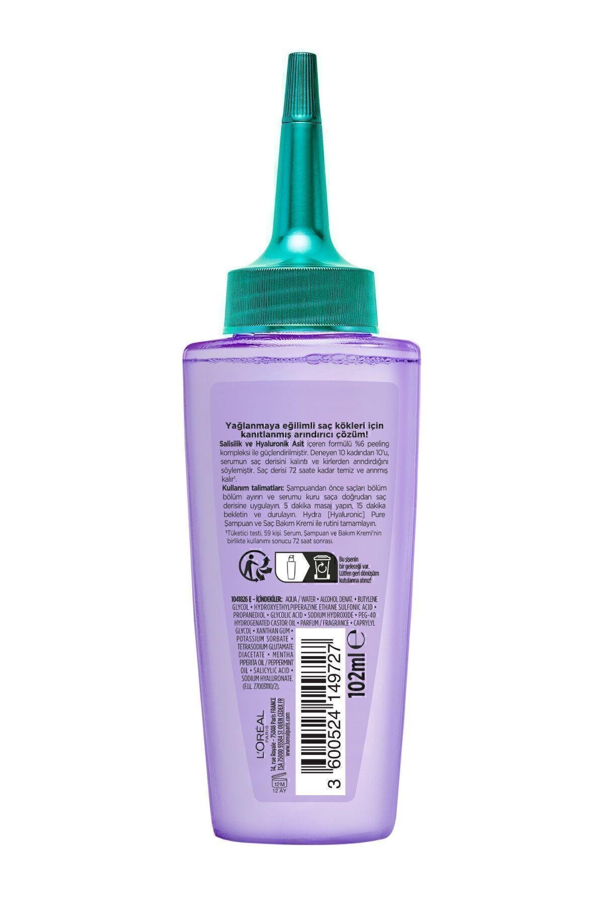 ELSEVE Hydra[hyaluronic] Pure Salisilik Asit Içeren Yağlanma Karşıtı Peeling Etkili Saç Derisi Serumu 102ml