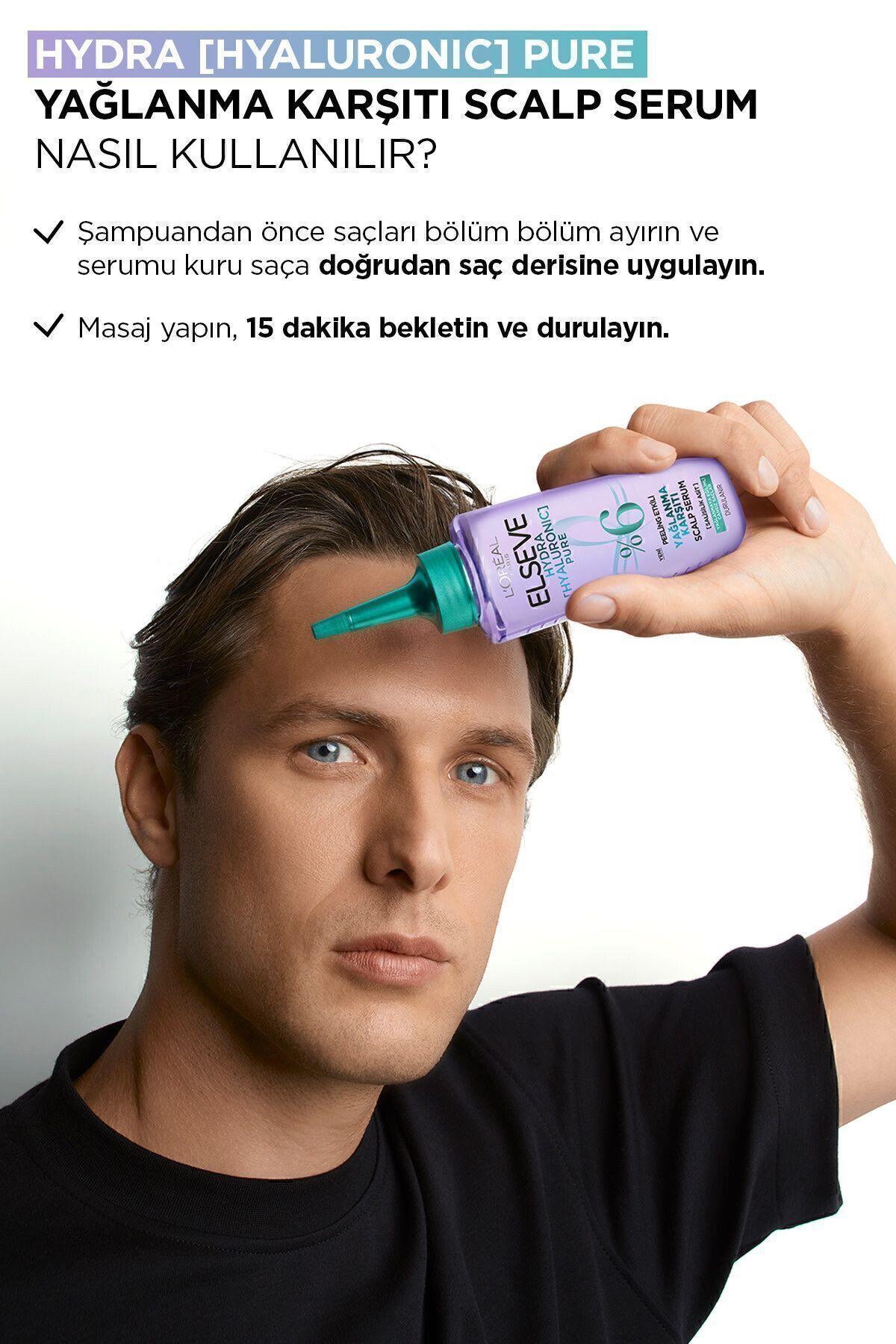 ELSEVE Hydra[hyaluronic] Pure Salisilik Asit Içeren Yağlanma Karşıtı Peeling Etkili Saç Derisi Serumu 102ml