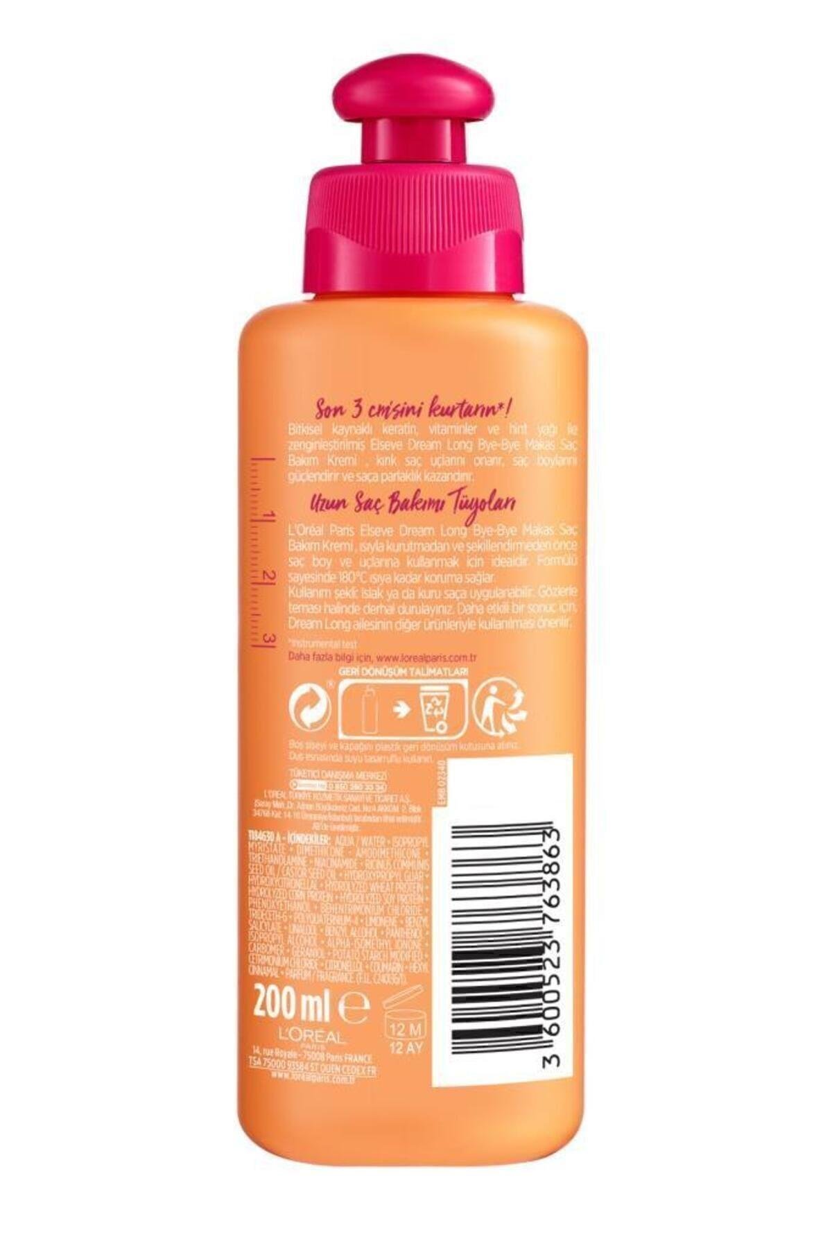 ELSEVE L'oréal Paris Dream Long Bye-bye Makas Saç Bakım Kremi 200 ml