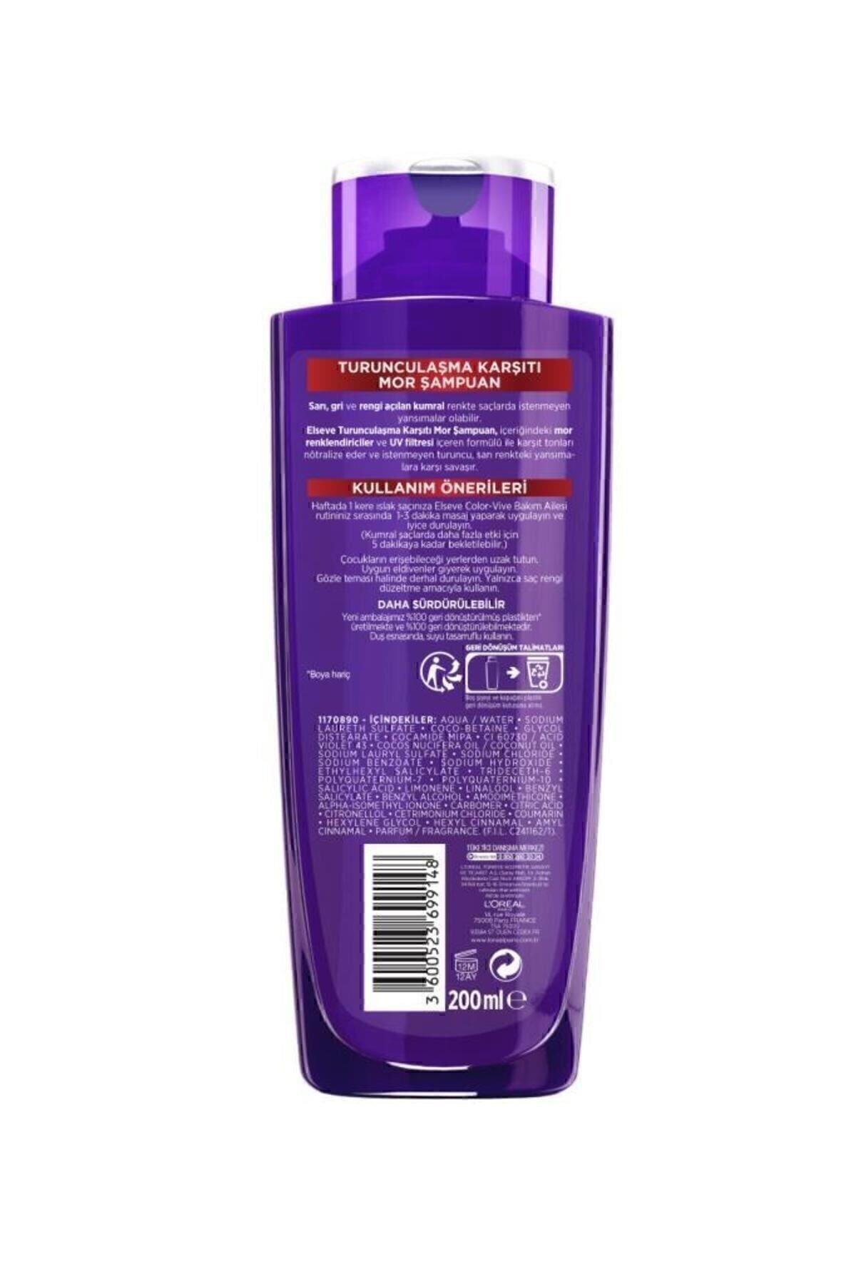 ELSEVE Turunculaşma Karşıtı Mor Şampuan 200 ml