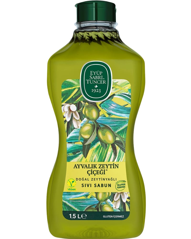 Eyüp Sabri Tuncer Ayvalık Zeytin Çiçeği Doğal Zeytinyağlı Sıvı Sabun 1.5 Lt
