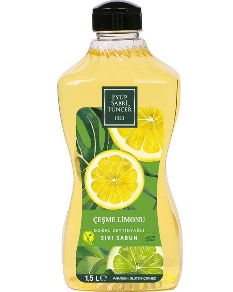 Eyüp Sabri Tuncer Çeşme Limonu Doğal Zeytinyağlı Sıvı Sabun 1.5 Lt