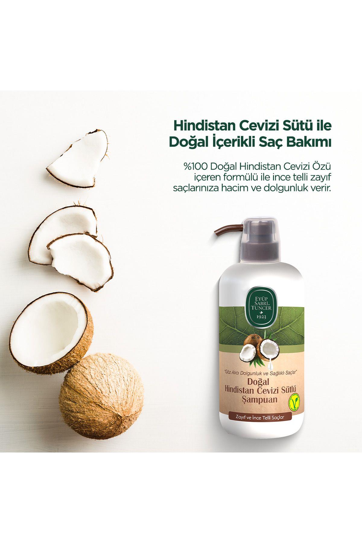 Eyüp Sabri Tuncer Doğal Hindistan Cevizi Sütlü Şampuan 600 ml