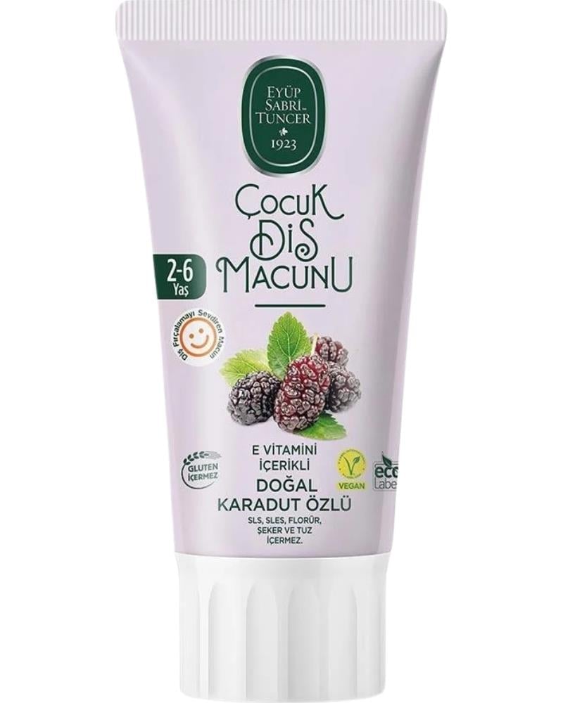 Eyüp Sabri Tuncer Doğal Karadut Özlü 2-6 Yaş Çocuk Diş Macunu 60 Ml