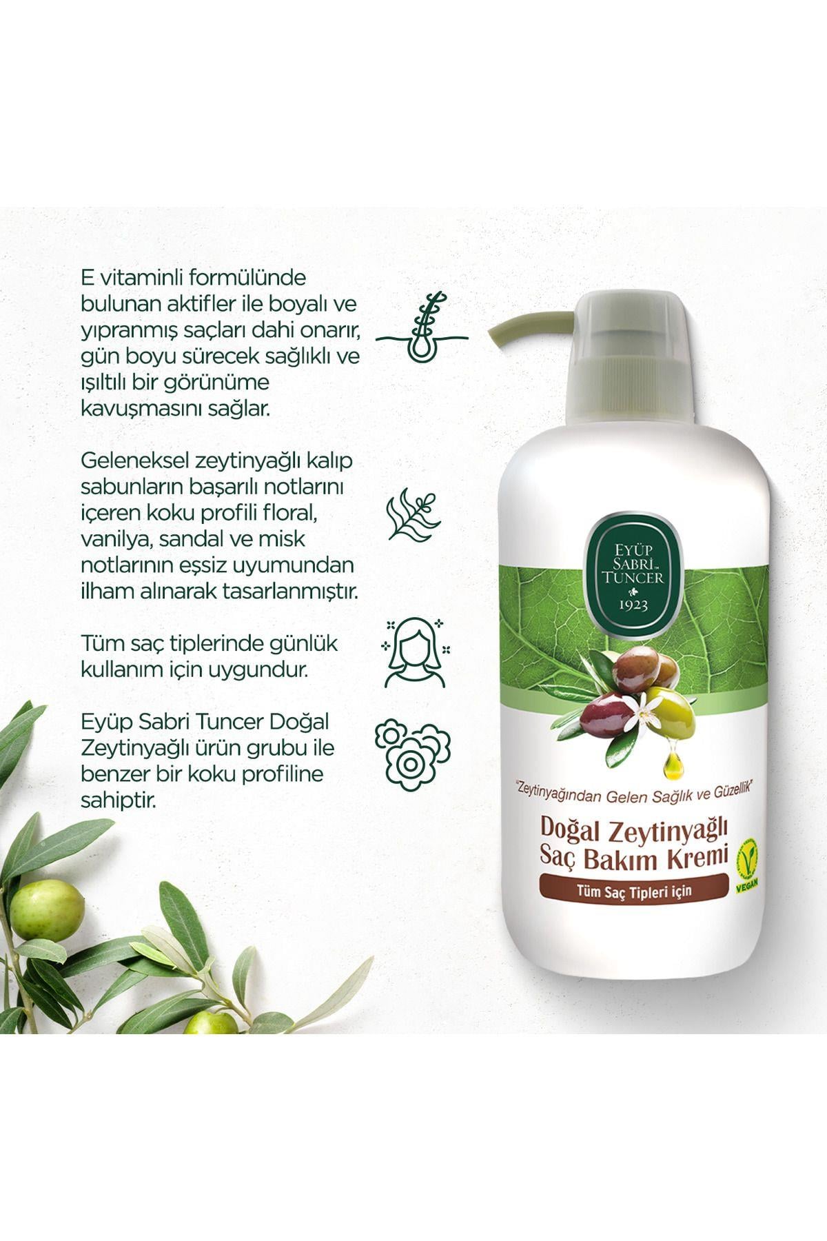 Eyüp Sabri Tuncer Doğal Zeytinyağlı Saç Kremi 600 ml