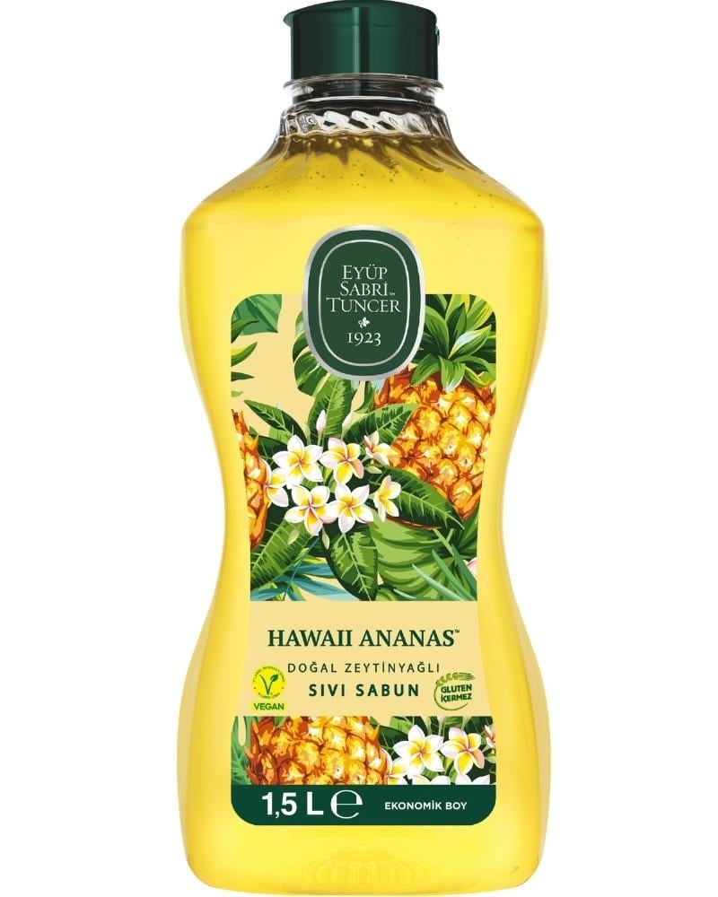 Eyüp Sabri Tuncer Doğal Zeytinyağlı Sıvı Sabun Hawaii Ananas 1,5 L Pet Şişe