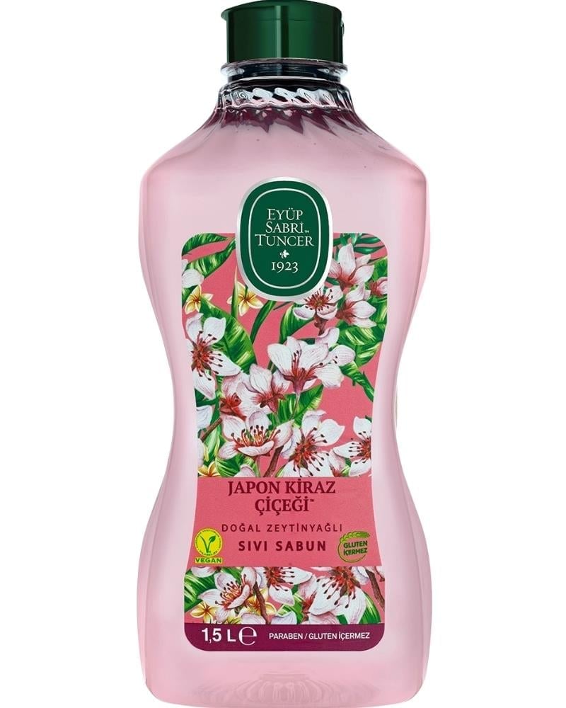 Eyüp Sabri Tuncer Japon Kiraz Çiçeği Doğal Zeytinyağlı Sıvı Sabun 1.5 Lt