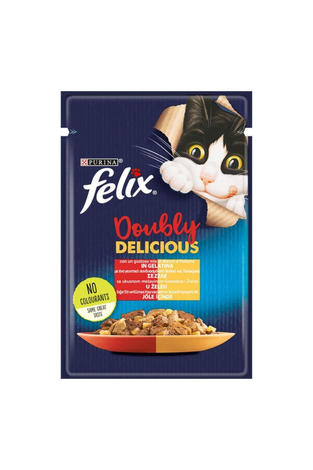 FELIX Yaş Kedi Maması Sığır Eti Ve Kümes Hayvanlı Çifte Lezzet 85 Gr