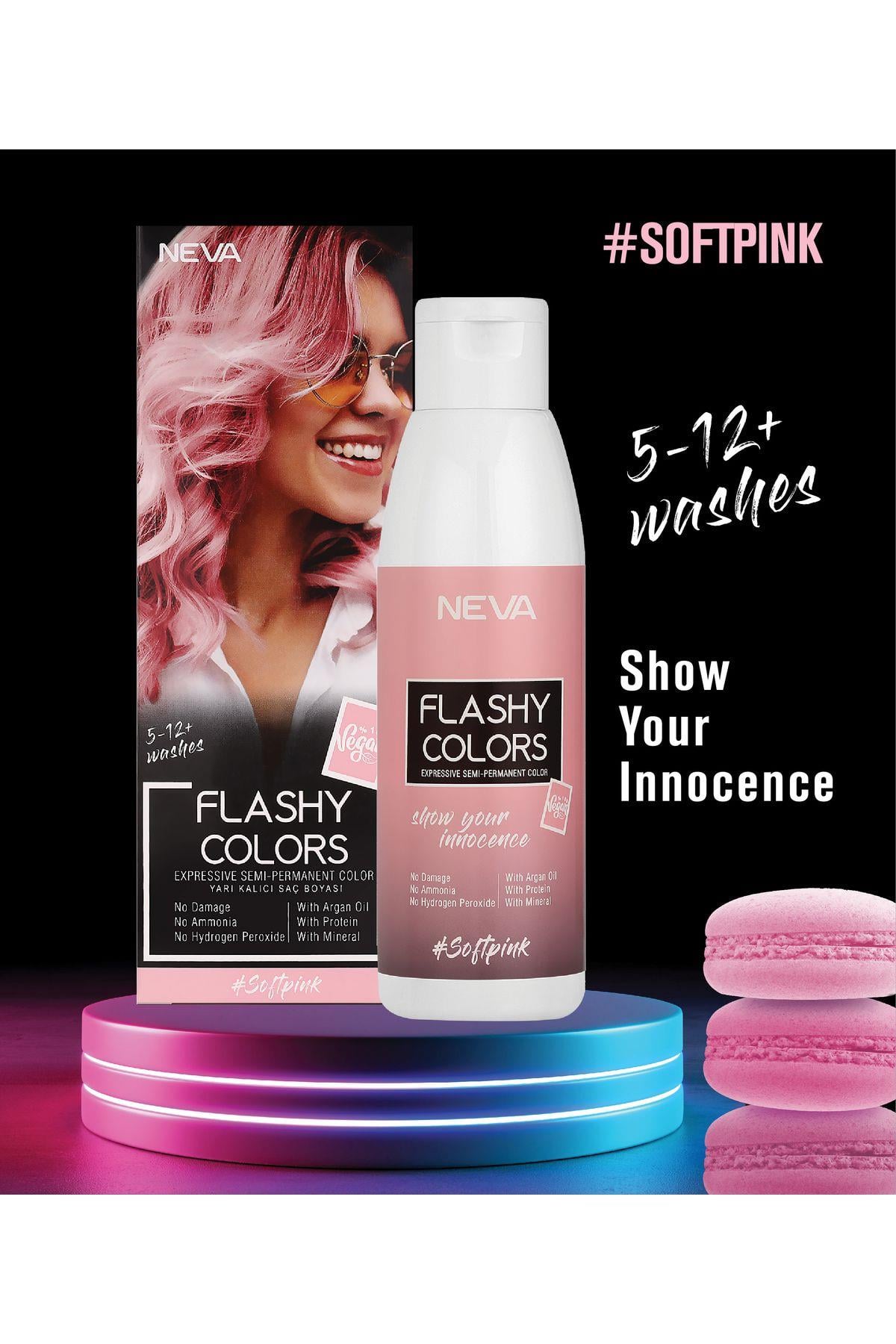Flashy Colors Yarı Kalıcı Saç Boyası - Soft Pink / Toz Pembe 100 ml