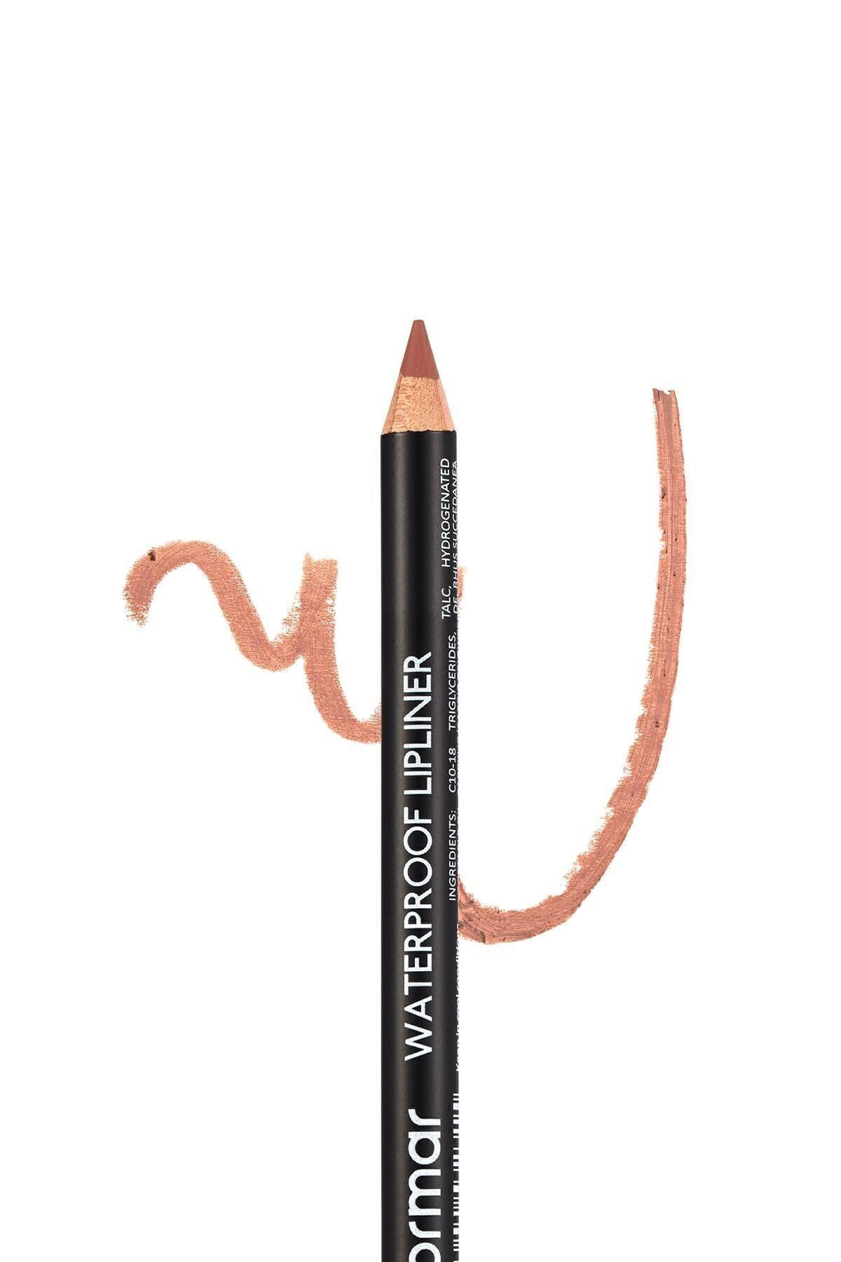 Flormar Suya Dayanıklı Dudak Kalemi (DOĞAL KOYU KAHVE) - Waterproof Lipliner - -245 Natural - 8690604567607